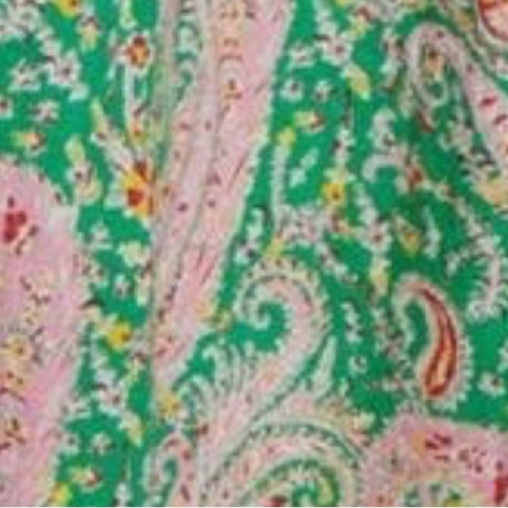 NEW BA&SH Omy Paisley Strapless Cotton Maxi Dress. M/L. Green Pink Print - Picture 5 of 6